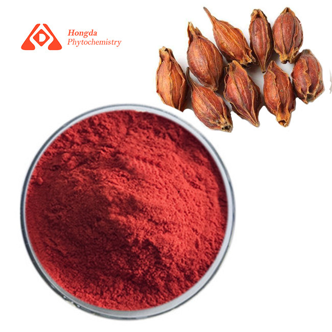 Pure Natural Gardenia Fruit Extract 60% Crocin CAS：42553-65-1 Red Fine Powder 80 Mesh
